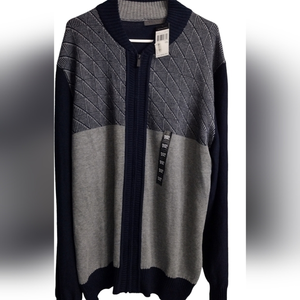 Sean John Cardigan grey/navy NWT size 2XL‎